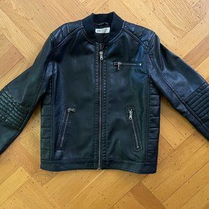 Faux Leather kids jacket